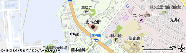 山口県光市周辺の地図