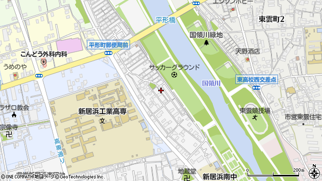 〒792-0803 愛媛県新居浜市平形町の地図