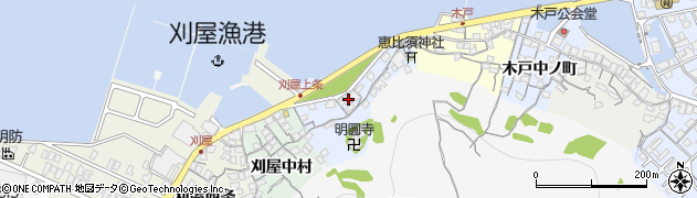 山口県山陽小野田市刈屋上条周辺の地図