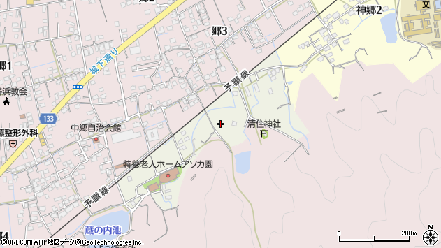 〒792-0885 愛媛県新居浜市清住町の地図