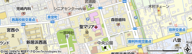 新居浜市市民文化センター　大ホール周辺の地図