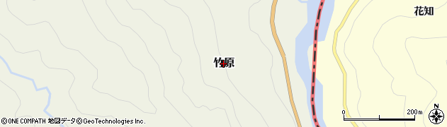 和歌山県北山村（東牟婁郡）竹原周辺の地図