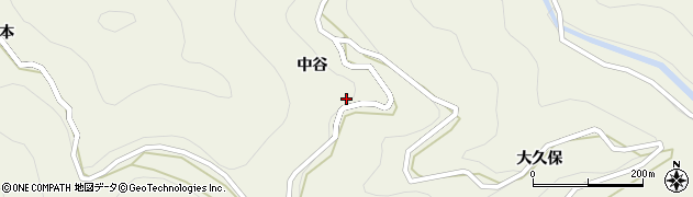 徳島県神山町（名西郡）下分（中谷）周辺の地図
