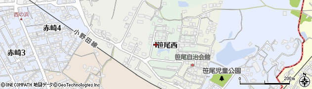 中電プラント株式会社　笹尾寮周辺の地図