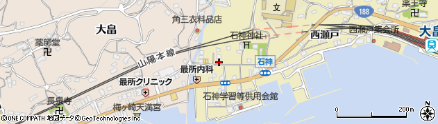 山口県柳井市神代中石神4396周辺の地図
