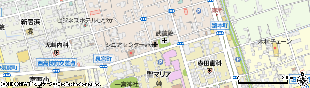 新居浜市役所　文化振興会館周辺の地図