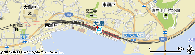 大畠駅周辺の地図