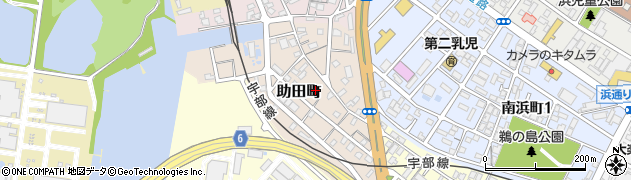 山口県宇部市助田町5周辺の地図