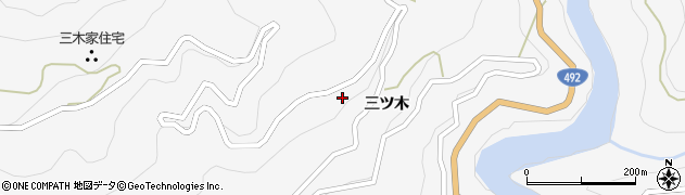徳島県美馬市木屋平三ツ木171周辺の地図
