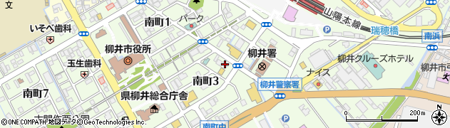山口銀行柳井南支店周辺の地図