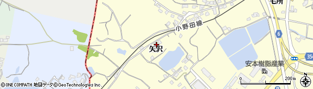山口県宇部市東須恵（矢沢）周辺の地図