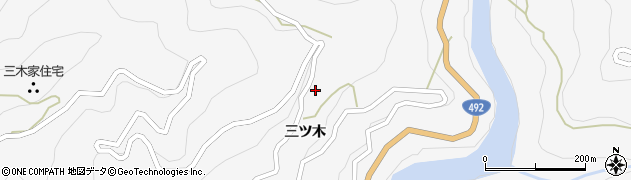 徳島県美馬市木屋平三ツ木200周辺の地図