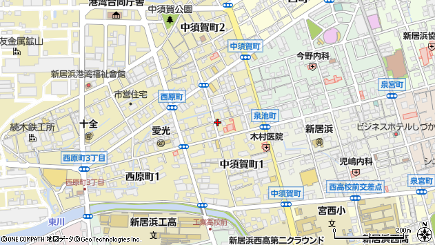 〒792-0012 愛媛県新居浜市中須賀町の地図