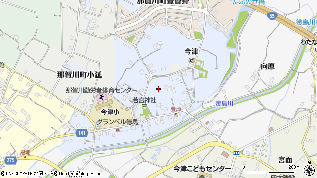 〒779-1115 徳島県阿南市那賀川町敷地の地図