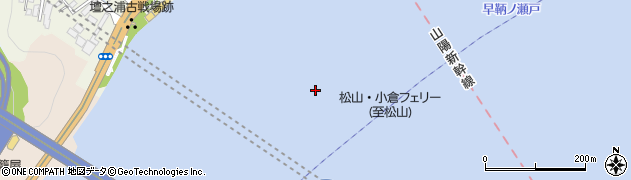 関門海峡周辺の地図