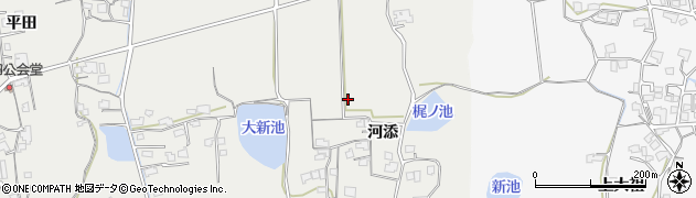 山口県柳井市余田（河添）周辺の地図