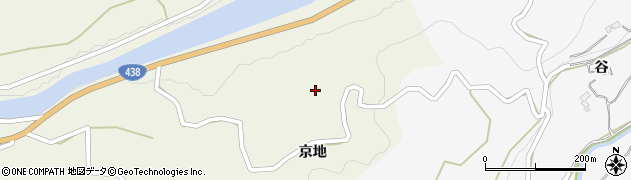 徳島県神山町（名西郡）下分（京地）周辺の地図