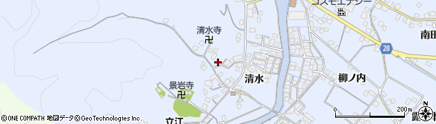 徳島県小松島市立江町（清水）周辺の地図