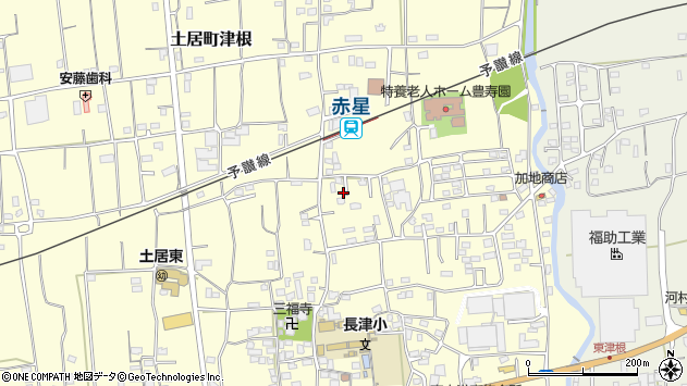 〒799-0704 愛媛県四国中央市土居町津根の地図