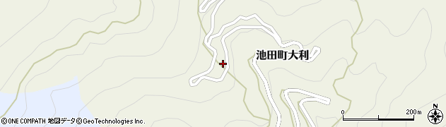 徳島県三好市池田町大利大西296周辺の地図
