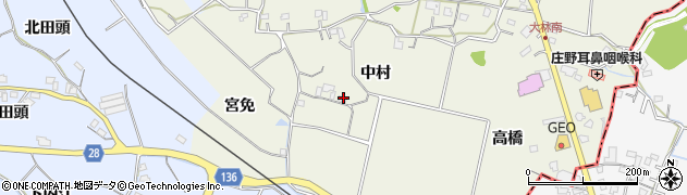 徳島県小松島市大林町中村105周辺の地図