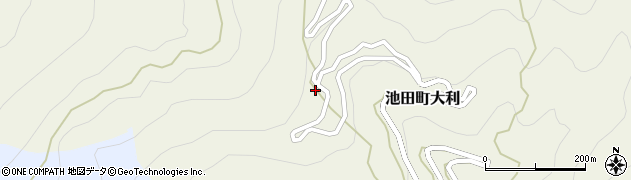 徳島県三好市池田町大利大西317周辺の地図