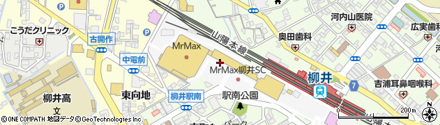 山口県柳井市駅南周辺の地図