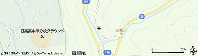 和歌山県日高郡日高川町高津尾501周辺の地図