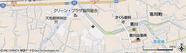 愛媛県四国中央市寒川町周辺の地図
