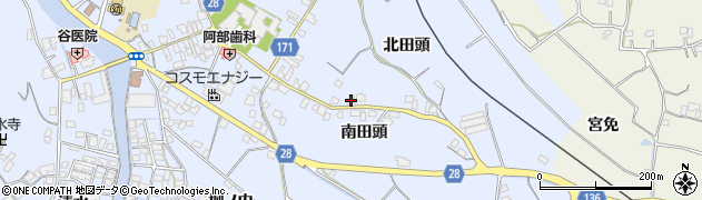徳島県小松島市立江町（北田頭）周辺の地図