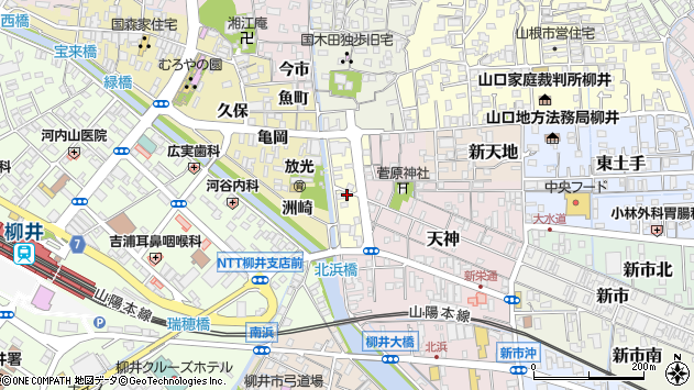 〒742-0004 山口県柳井市土手町の地図