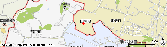 徳島県小松島市坂野町（山阿以）周辺の地図