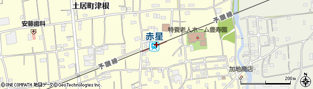 愛媛県四国中央市周辺の地図