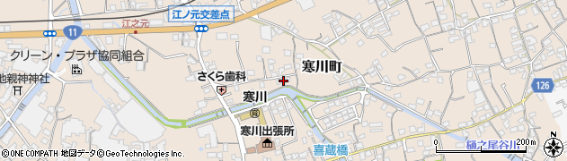 愛媛県四国中央市寒川町1327周辺の地図