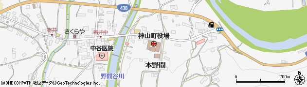 徳島県神山町（名西郡）周辺の地図