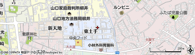 山口県柳井市東土手周辺の地図