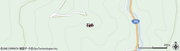 徳島県神山町（名西郡）上分（石本）周辺の地図