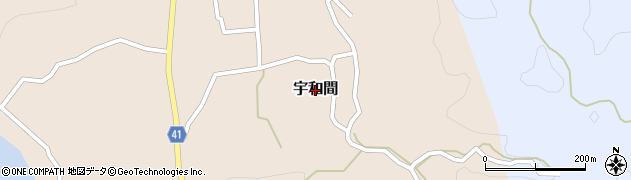 愛媛県松山市宇和間周辺の地図