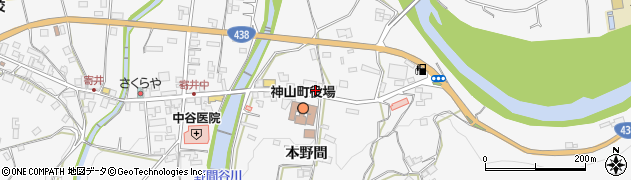 神山役場前周辺の地図