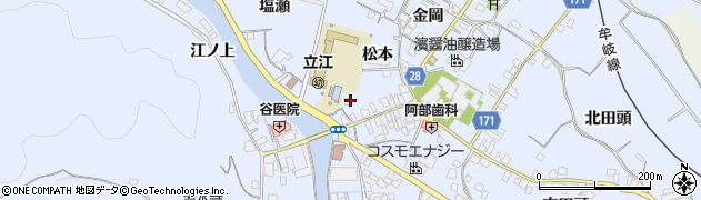 徳島県小松島市立江町（松本）周辺の地図