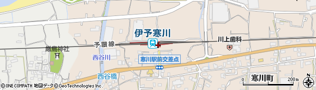 伊予寒川駅周辺の地図