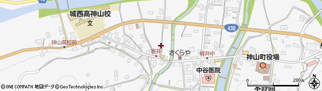 徳島県神山町（名西郡）神領（北）周辺の地図