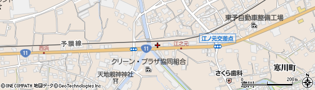 愛媛県四国中央市寒川町1158周辺の地図