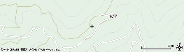 徳島県美馬市穴吹町古宮大平203周辺の地図