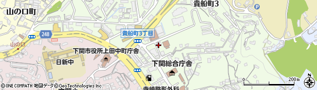 下関市身体障害者福祉センター周辺の地図