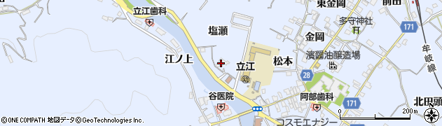 徳島県小松島市立江町（塩瀬）周辺の地図