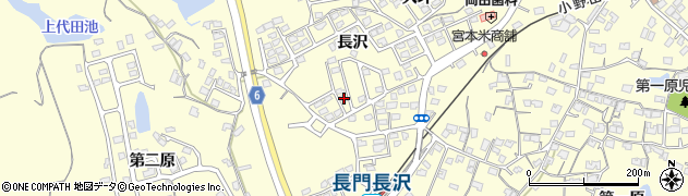 山口県宇部市東須恵長沢周辺の地図