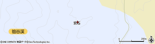 徳島県三好市池田町松尾（宮石）周辺の地図