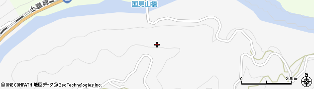 徳島県三好市池田町川崎（大坪）周辺の地図