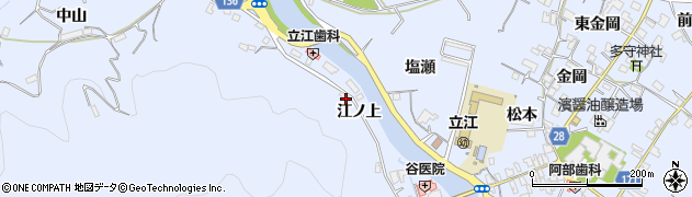 徳島県小松島市立江町（江ノ上）周辺の地図